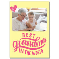 Best Grandma In The World Photo Card